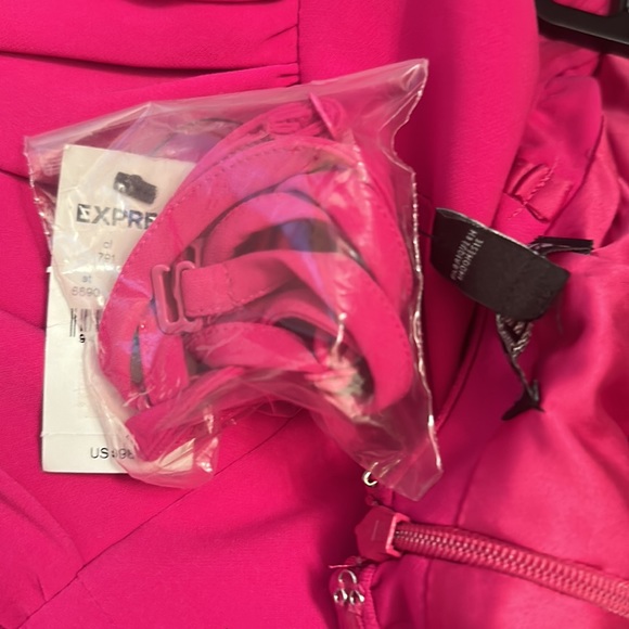 Express Peplum Hot Pink NWT Dress - Picture 3 of 3